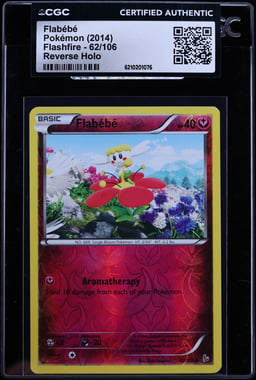 2014 Pokemon Flashfire Reverse Holo Flabebe #62 CGC AUTH