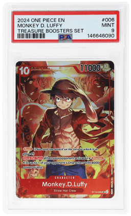 2024 One Piece Promo Treasure Booster Set Monkey D. Luffy #ST10006 PSA 9