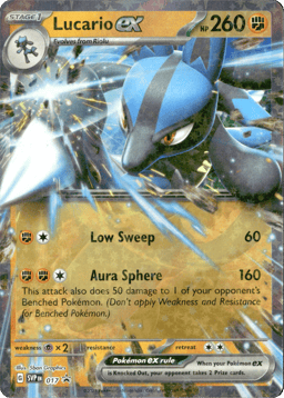 2023 Lucario ex #17 Scarlet & Violet Black Star Promos