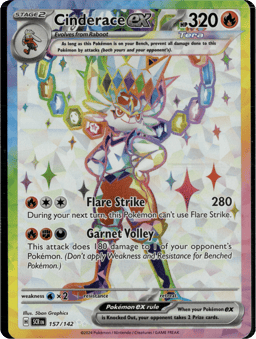 2024 Cinderace ex #157 Stellar Crown