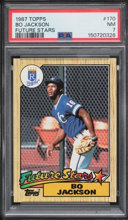 1987 Topps Future Stars Bo Jackson ROOKIE #170 PSA 7 NRMT