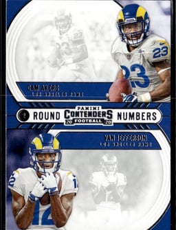 2020 Cam Akers / Van Jefferson #RN-AJ Contenders Round Numbers