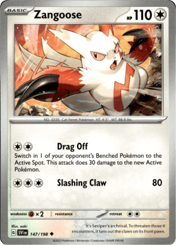 2023 Zangoose #147 Scarlet & Violet