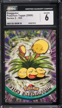 2000 Topps Pokemon Series 2 Exeggutor #103 CGC 6 EXMT