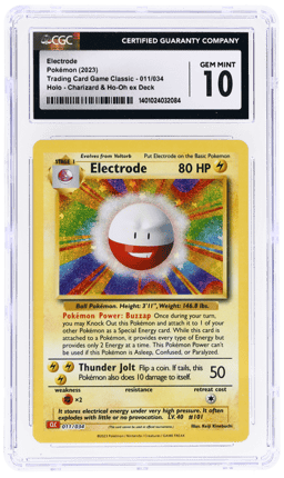 2023 Pokemon Classic Charizard and Ho Oh Ex Deck Electrode #11 CGC 10