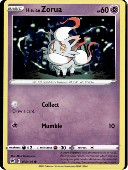 2022 Hisuian Zorua #75 Lost Origin