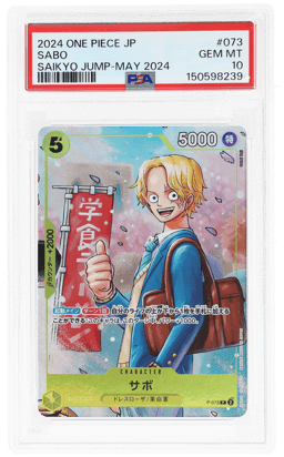 2024 One Piece Promo Japanese Saikyo Jump May '24 Sabo #P-073 PSA 10