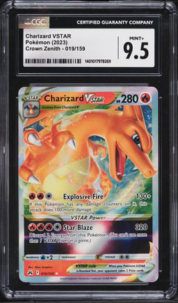 2023 Pokemon Sword & Shield Crown Zenith Holo Charizard VSTAR #19 CGC 9.5 MINT+