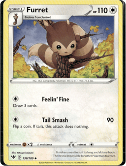 2020 Furret #136 Darkness Ablaze