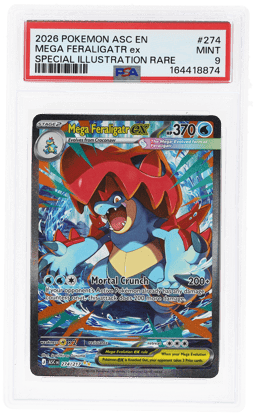 2026 Pokemon Mega Evolution Ascended Heroes Special Illustration Rare Mega Feraligatr Ex #274 PSA 9