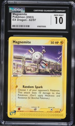 2003 Pokemon EX Dragon Magnemite #62 CGC 10 GEM MINT