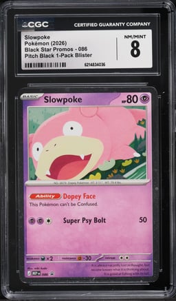 2026 Pokemon Mega Evolution Promo Pitch Black Slowpoke #86 CGC 8 NM-MT