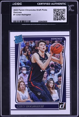 2022 Panini Chronicles Draft Picks Donruss Chet Holmgren ROOKIE #1 CGC AUTH