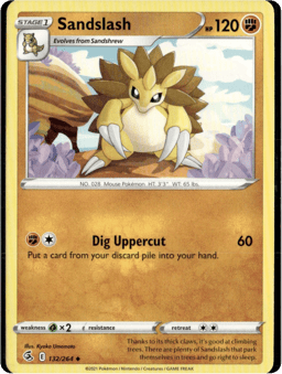 2021 Sandslash #132 Fusion Strike