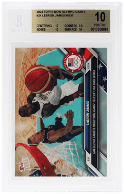 2024 Topps Now Olympic Games LeBron James #24 /16537 BGS 10