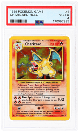 1999 Pokemon Game Holo Charizard #4 PSA 4