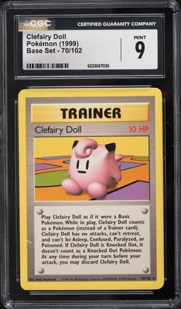 1999 Pokemon Base Set Clefairy Doll #70 CGC 9 MINT