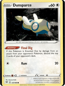 2020 Dunsparce #137 Darkness Ablaze