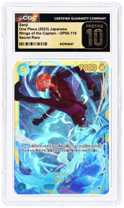 2023 One Piece Japanese Wings of the Captain Secret Rare Sanji #OP06-119 CGC PRI