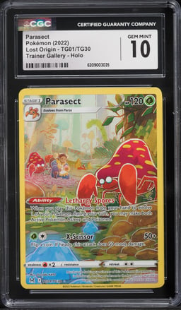 2022 Pokemon Sword & Shield Lost Origin CHR Parasect #TG01 CGC 10 GEM MINT