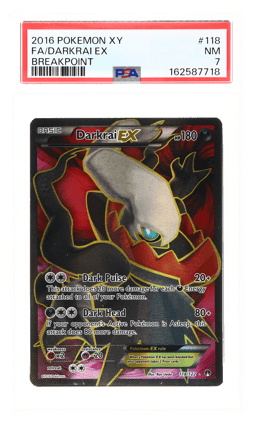 2016 Pokemon XY Breakpoint Darkrai Ex #118 PSA 7