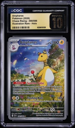 2026 Pokemon Mega Evolution Chaos Rising IR Ampharos #90 CGC 10 PRISTINE