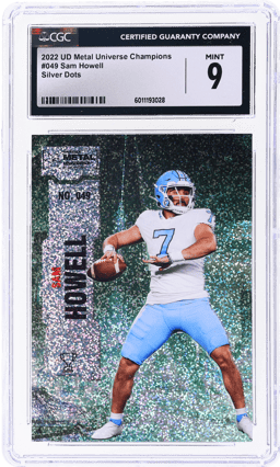 2022 Skybox Metal Universe Champions Silver Dots Sam Howell #49 96/299 CGC 9