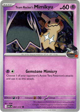 2026 Team Rocket's Mimikyu #97 Ascended Heroes