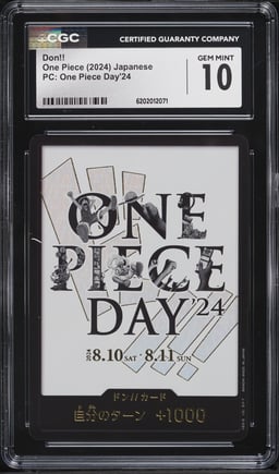 2024 One Piece Japanese Premium Collection Day '24 Don!! CGC 10 GEM MINT