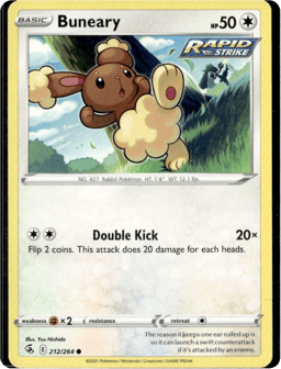 2021 Buneary #212 Fusion Strike