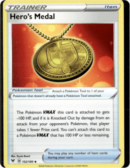 2020 Hero's Medal #152 Vivid Voltage