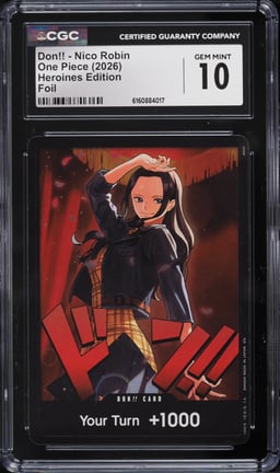 2026 One Piece Heroines Edition Foil Don!! Nico Robin CGC 10 GEM MINT