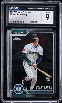 2026 Topps Chrome Cole Young ROOKIE #23 CGC 9 MINT