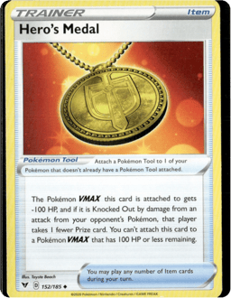 2020 Hero's Medal #152 Vivid Voltage