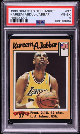 1989 Gigantes Del Basket Kareem Abdul-Jabbar #37 PSA 4 VGEX