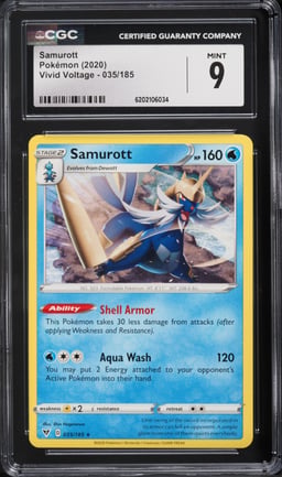 2020 Pokemon Vivid Voltage Samurott #035 CGC 9 MINT
