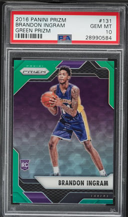 2016 Panini Prizm Green Brandon Ingram ROOKIE #131 PSA 10 GEM MINT