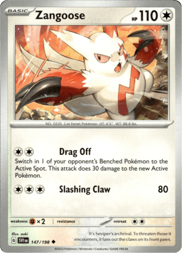 2023 Zangoose #147 Scarlet & Violet