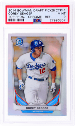 2014 Bowman Draft Chrome Top Prospects Refractor Corey Seager #CTP41 PSA 9