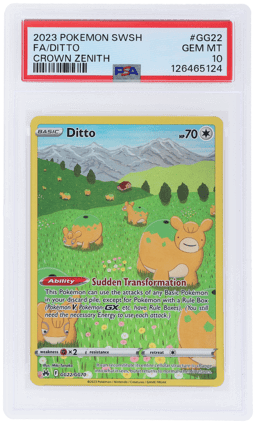 2023 Pokemon Sword and Shield Crown Zenith Ditto #GG22 PSA 10