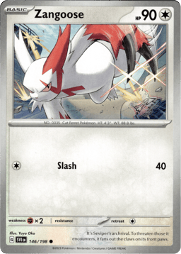 2023 Zangoose #146 Scarlet & Violet