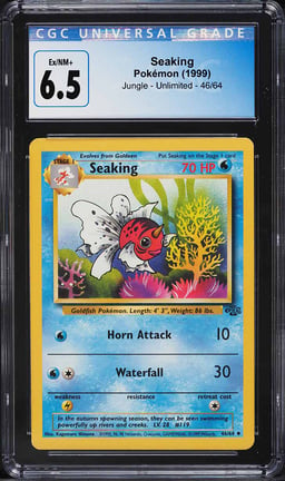 1999 Pokemon Jungle Seaking #46 CGC 6.5 EXMT+