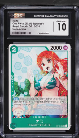 2024 One Piece Japanese Royal Blood Nami #OP10-033 CGC 10 GEM MINT