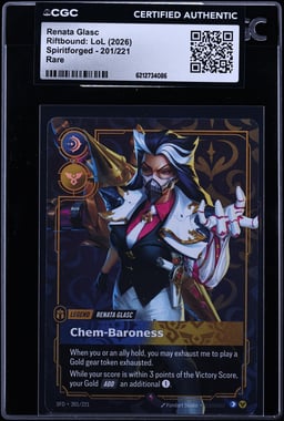 2026 Riftbound League Of Legends LoL Spiritforged Renata Glasc #201 CGC AUTH