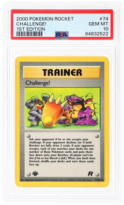2000 Pokemon Team Rocket 1st Edition Challenge! #74 PSA 10