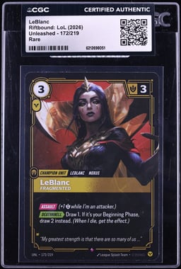 2026 Riftbound: LoL Unleashed LeBlanc #172 CGC AUTH