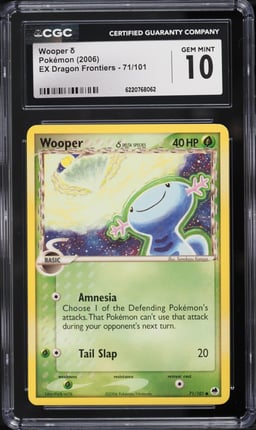 2006 Pokemon EX Dragon Frontiers Wooper #71 CGC 10 GEM MINT