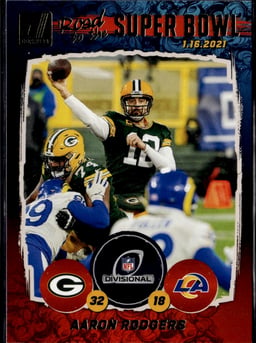 2021 Aaron Rodgers #DR1 Donruss Road to the Super Bowl Divisional Round