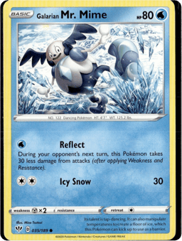 2020 Galarian Mr. Mime #35 Darkness Ablaze