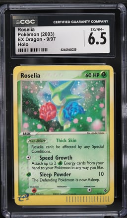 2003 Pokemon EX Dragon Holo Roselia #9 CGC 6.5 EXMT+